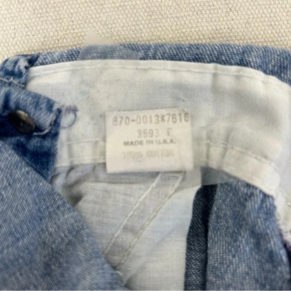 OshKosh B'gosh Vintage 80’s Baby Blue Classic Denim Overalls Sz 12 M